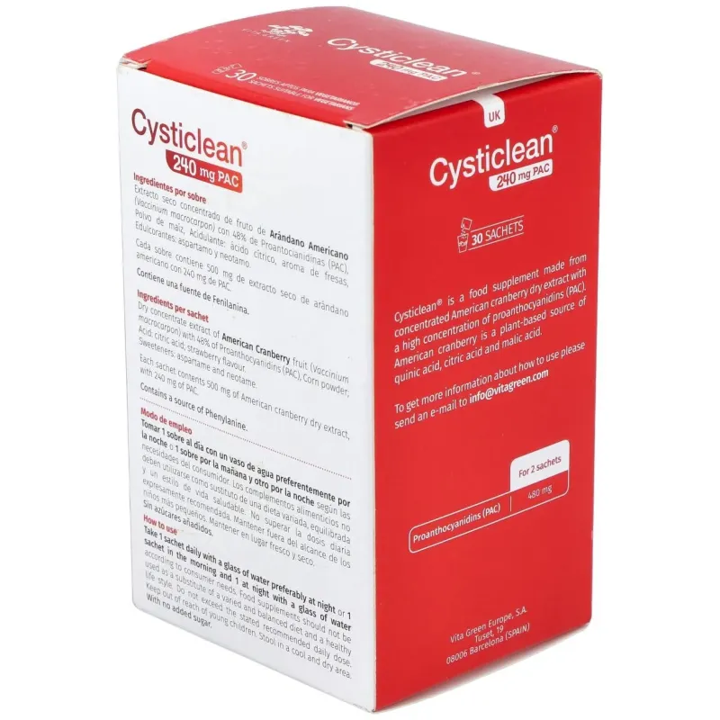 Cysticlean 240mg. 30sbrs. | Farmacia Barata