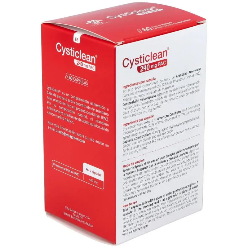 Cysticlean 240mg. 60cap. | Farmacia Barata