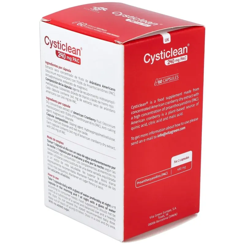 Cysticlean 240mg. 60cap. | Farmacia Barata