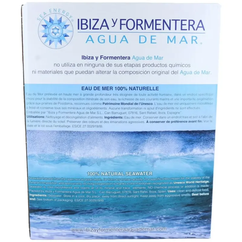 Vegetalia agua de mar microfiltrada ibiza formentera 3l | Farmacia Barata