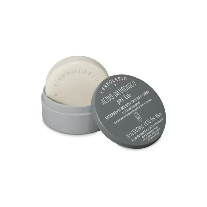 L'erbolario ácido hialurónico hombre limpiador sólido facial 60g | Farmacia Barata