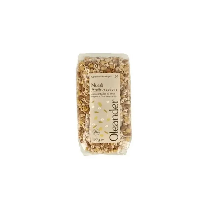 Oleanders muesli andino arroz quinoa cacao 200g | Farmacia Barata