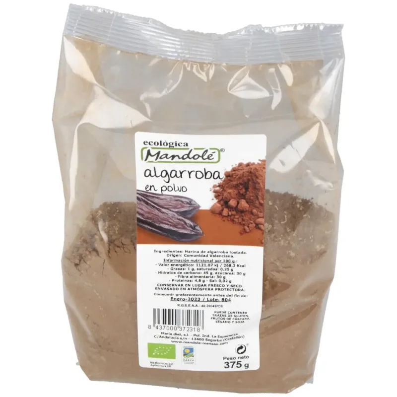 Mandole harina algarroba eco 375g | Farmacia Barata