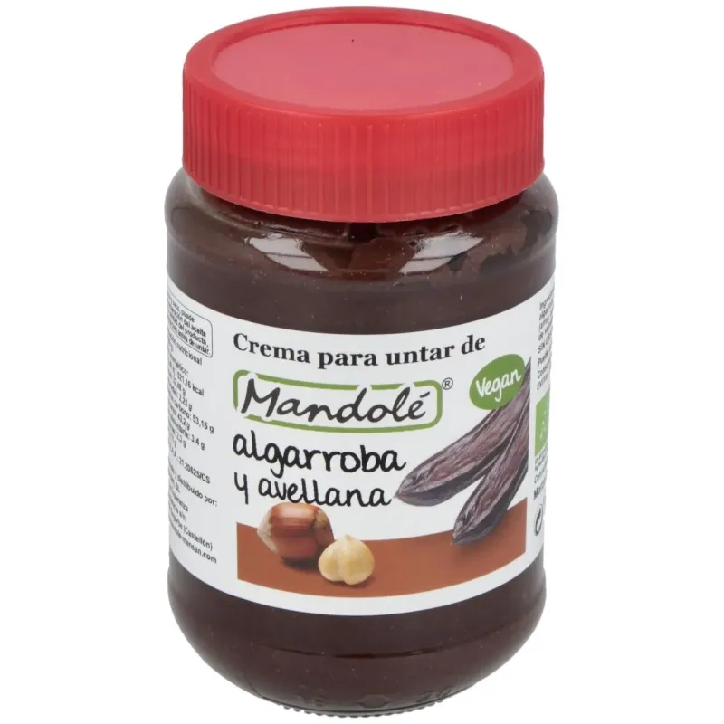 Mandole crema algarroba avellana s/pal 375g | Farmacia Barata
