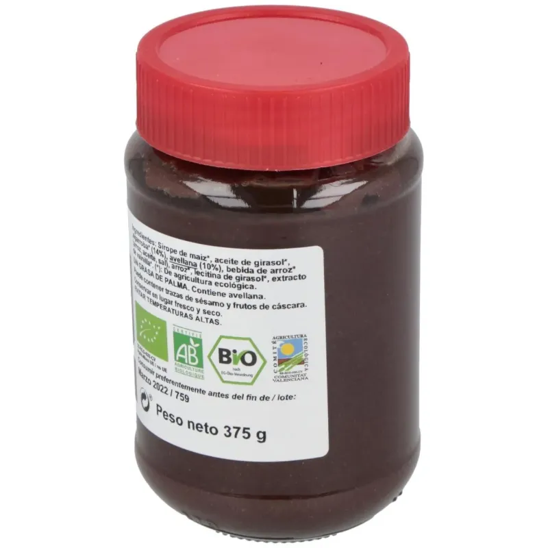Mandole crema algarroba avellana s/pal 375g | Farmacia Barata