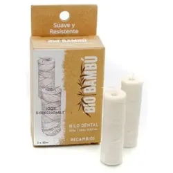 Biobambú recambios hilo dental de seda natural 2x30m