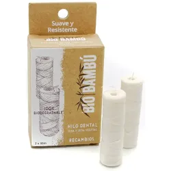 Biobambú recambios hilo dental de seda natural 2x30m | Farmacia Barata