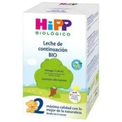 Hipp leche 2 de continuación bio 600g