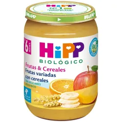 Hipp potito de frutas variadas con cereales +6m 190g