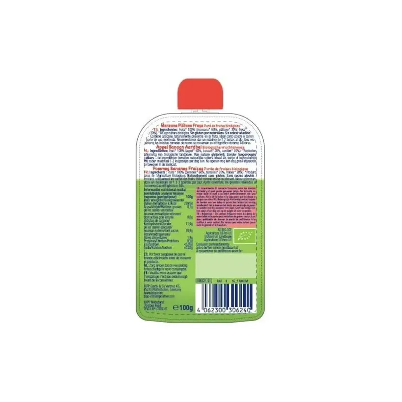 Pouches de manzana platano y fresa bebibles 100gr | Farmacia Barata Pouches de manzana platano y fresa bebibles 100gr | Farmacia Barata