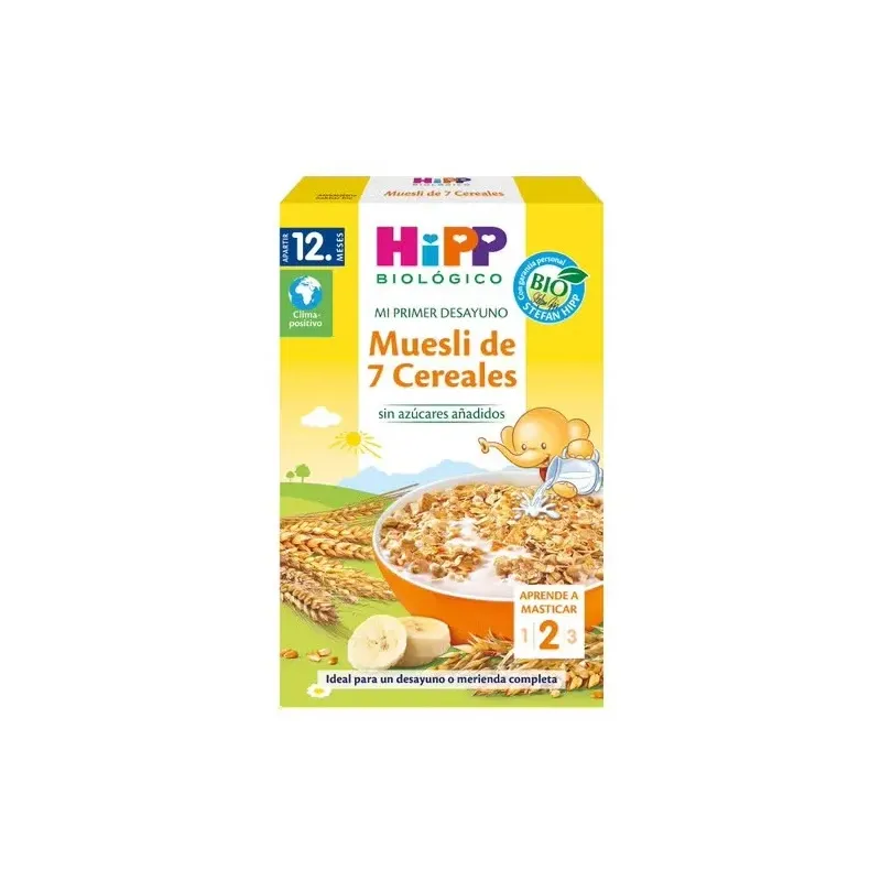 Hipp kids muesli 7 cereales con banana refinada bio 200g | Farmacia Barata