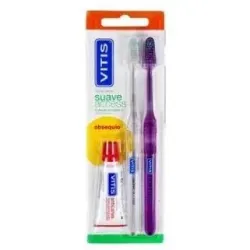 Pack suave acces 2 cepillos pasta anticaries 15ml.