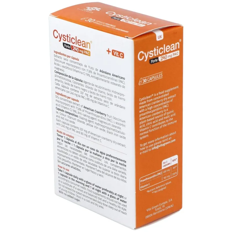 Cysticlean forte 240ml. 30cap. | Farmacia Barata