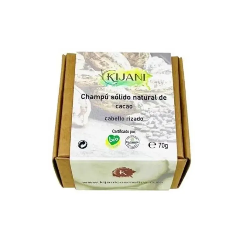 Kijani champú sólido cabello rizado cacao 70g | Farmacia Barata Kijani champú sólido cabello rizado cacao 70g | Farmacia Barata