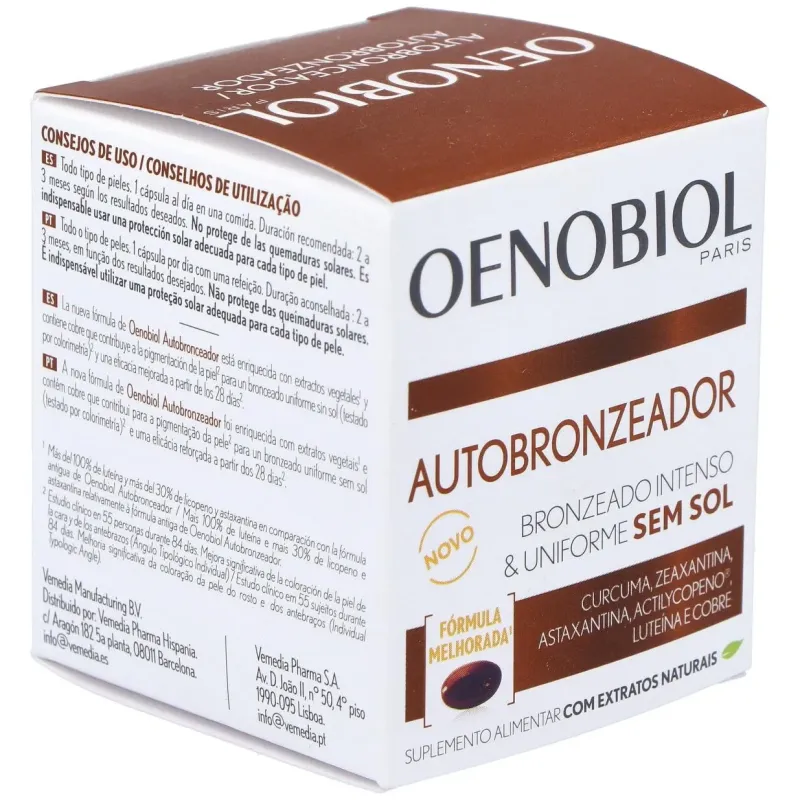 Oenobiol autobronceador 30cap. 2 | Farmacia Barata