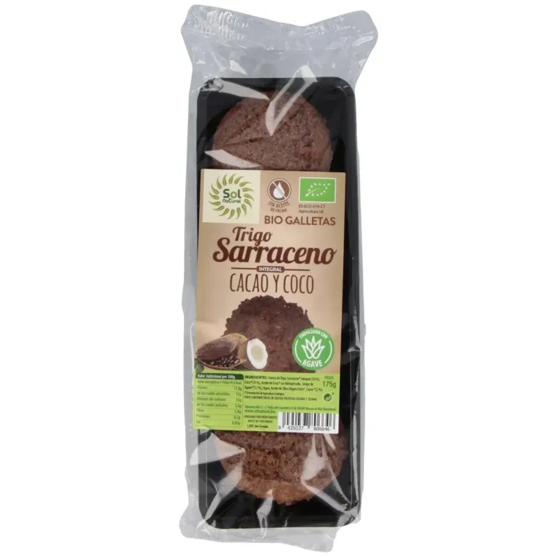 Solnatural galletas trigo sarraceno coco cacao 175g | Farmacia Barata Solnatural galletas trigo sarraceno coco cacao 175g | Farmacia Barata