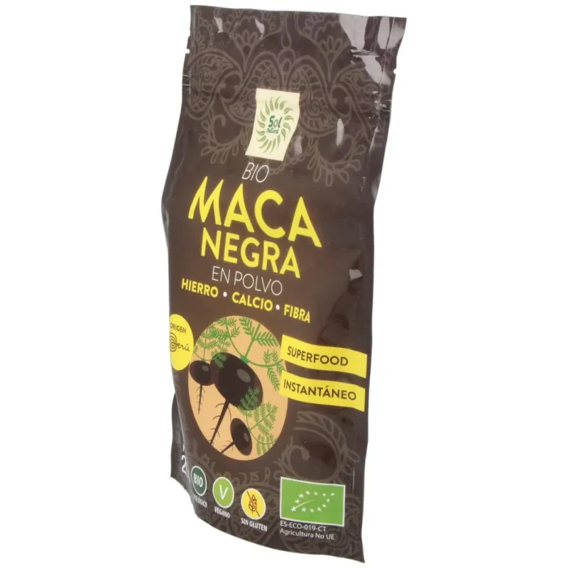 Solnatural maca nega polvo bio 200g | Farmacia Barata