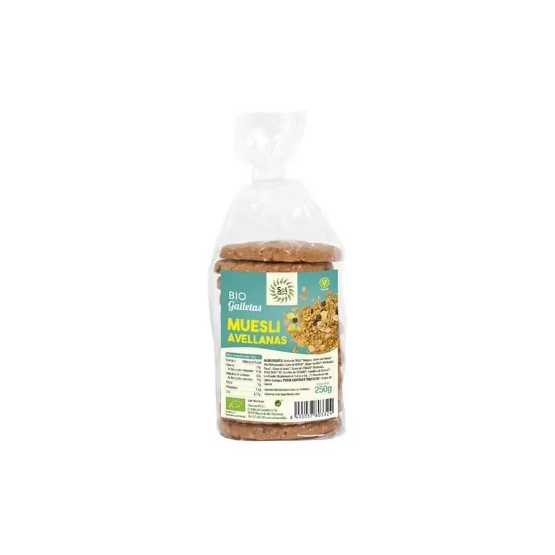 Solanatural galletas de muesli con avellanas bio 250g | Farmacia Barata