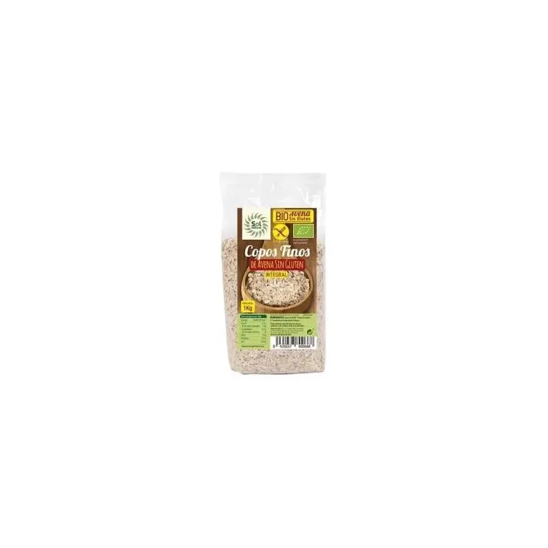 Sol natural copos de avena finos sin gluten bio 1kg | Farmacia Barata