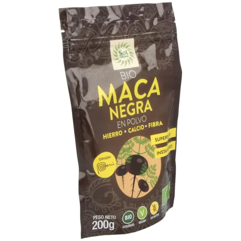 Solnatural maca nega polvo bio 200g | Farmacia Barata