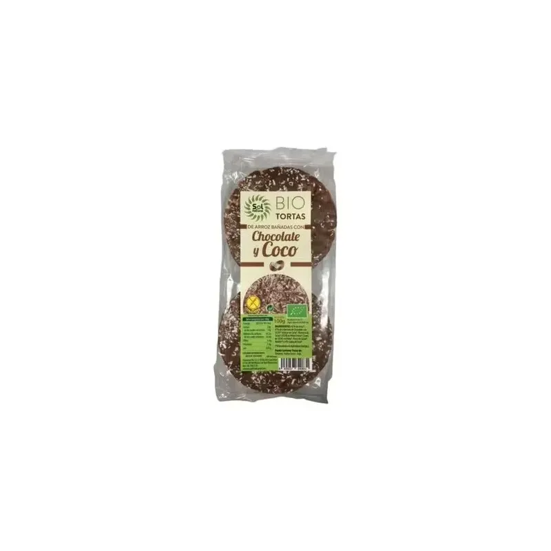 Sol natural tortas de arroz chocolate y coco bio 100g | Farmacia Barata
