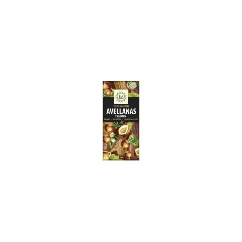 Solnatural choco 85% cacao bio s/g/palma 70g | Farmacia Barata