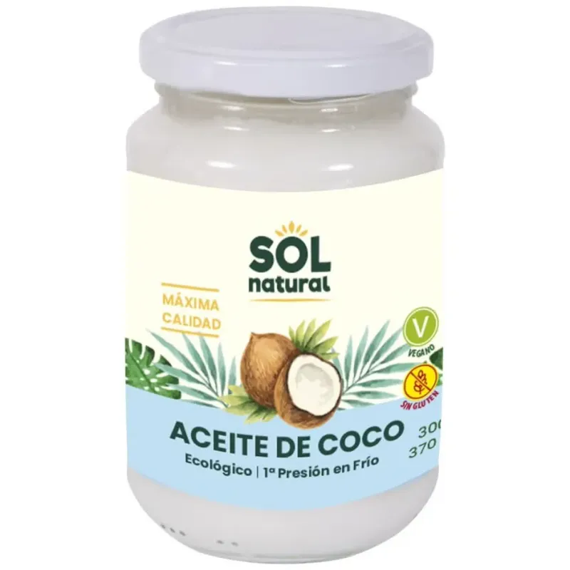 Solnatural aceite coco virg extr bio 370ml | Farmacia Barata