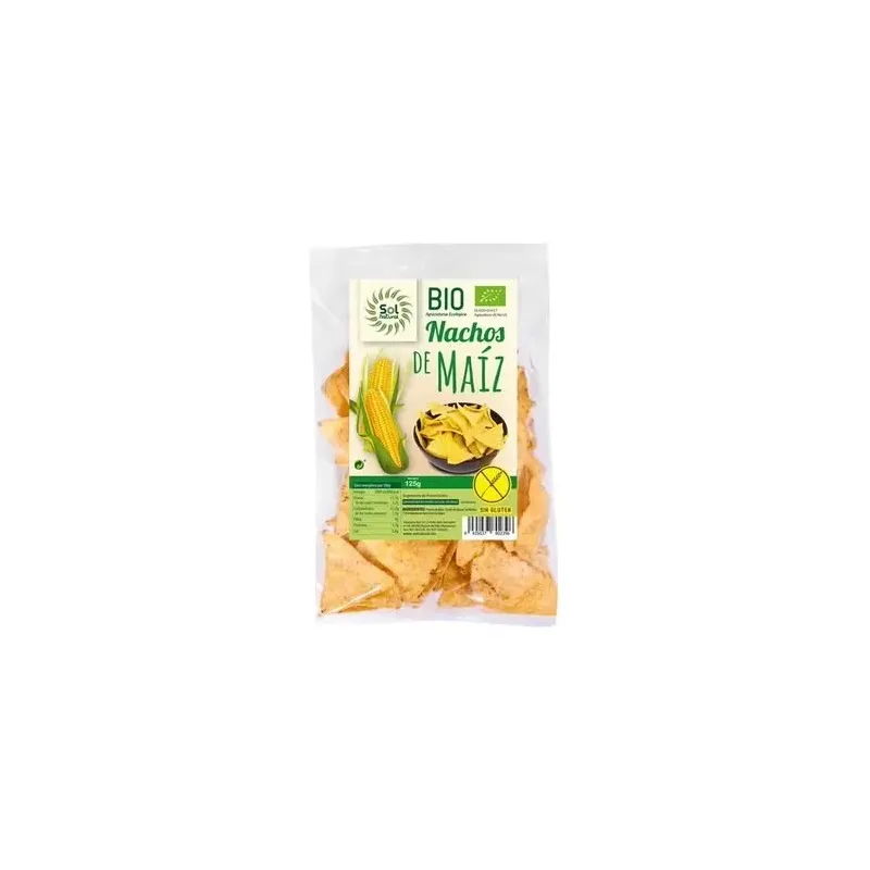 Sol natural nachos de maiz natural sin gluten 125g | Farmacia Barata