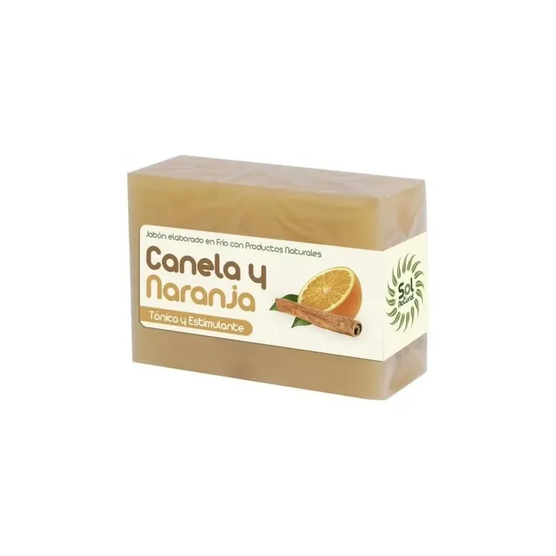 Jabon en pastilla de canela y naranja 100gr. | Farmacia Barata
