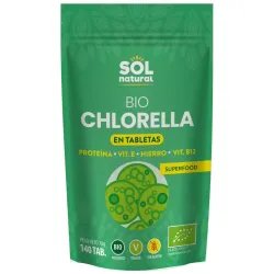 Solnatural clorella tabletas bio s/g vega 125g