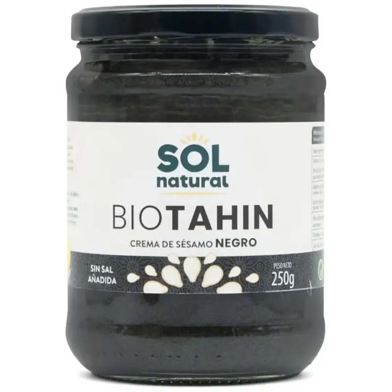 Sol natural bio tahin crema de sesamo negro 250g | Farmacia Barata