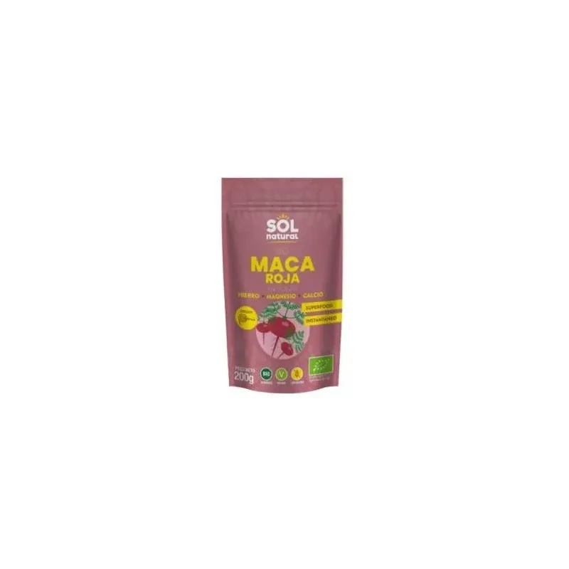 Sol natural maca roja en polvo bio 200g | Farmacia Barata