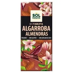 Sol natural tableta de algarroba con almendras bio 70g