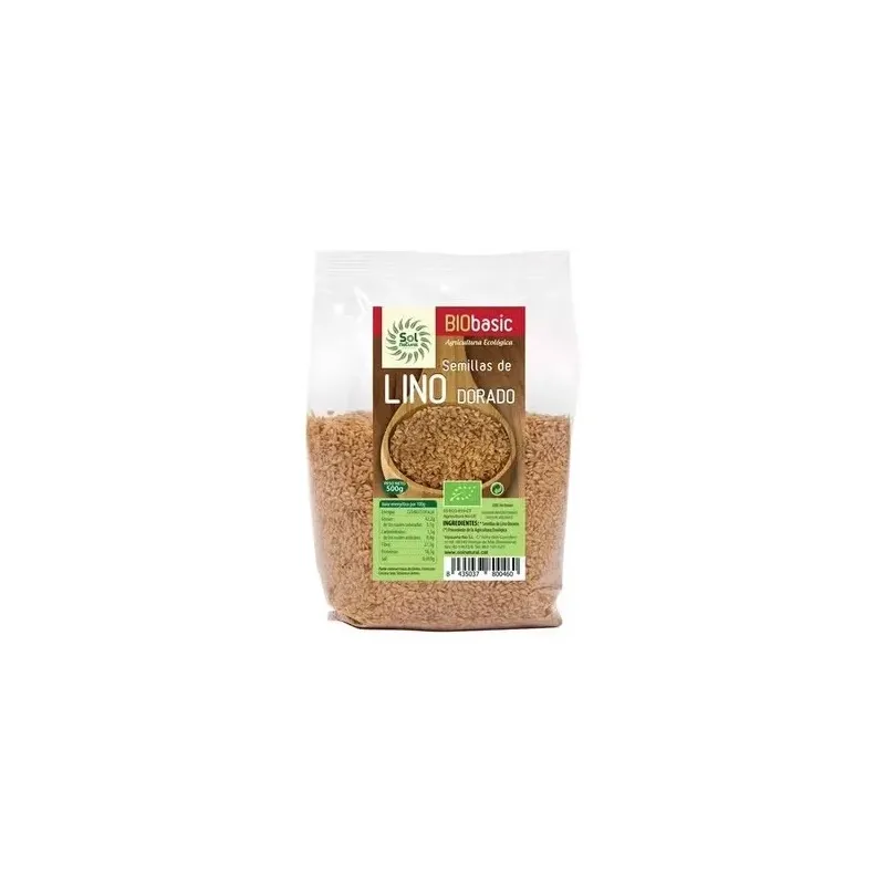 Semillas de lino dorado 500gr. bio - solnatural | Farmacia Barata