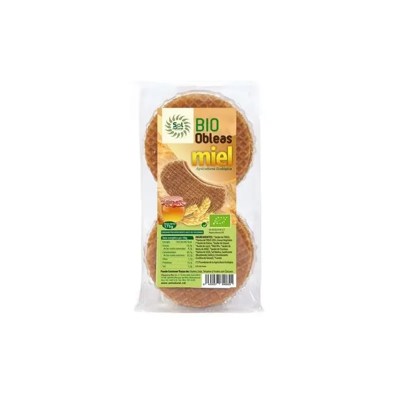 Solnatural oblea con miel bio 175g | Farmacia Barata