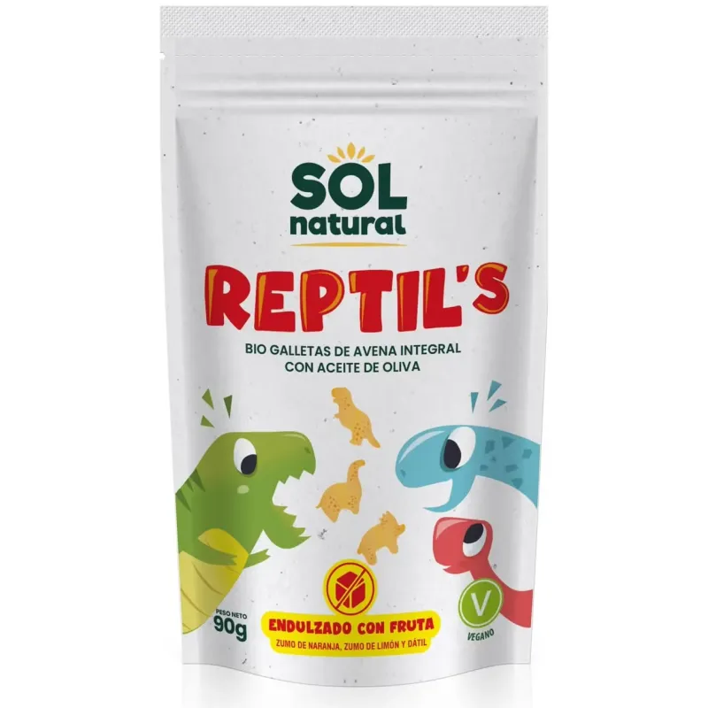 Sol natural galletas avena integral y fruta dino's bio 90g | Farmacia Barata
