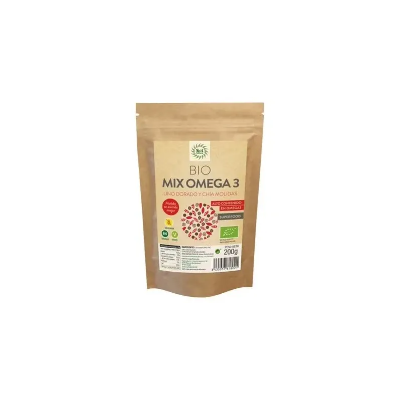 Solnatural mix omega 3 lino chía molida bio 200g | Farmacia Barata Solnatural mix omega 3 lino chía molida bio 200g | Farmacia Barata