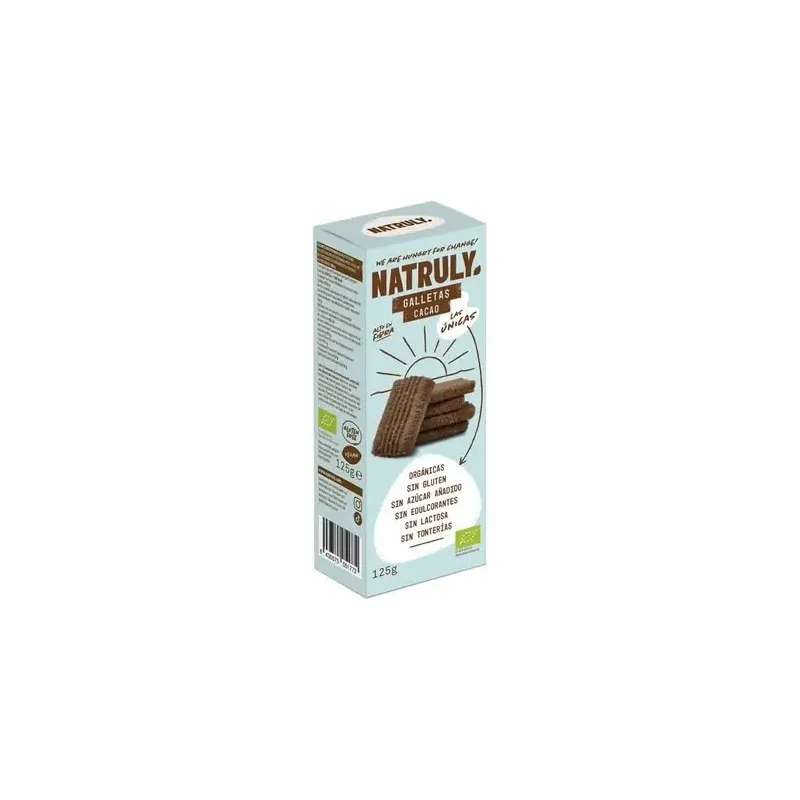Natruly galletas cacao sin gluten bio 125g | Farmacia Barata
