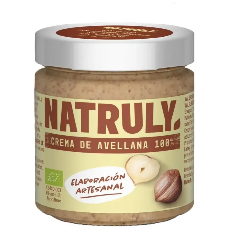 Natruly crema avellanas bio sin gluten 200g | Farmacia Barata