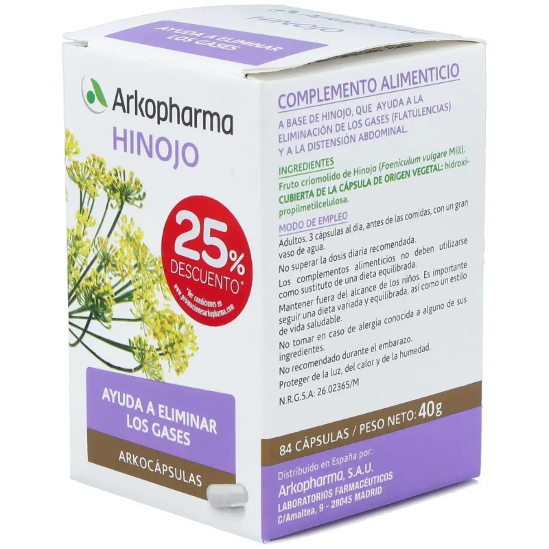 Hinojo 84arkocapsulas. bio 2 | Farmacia Barata