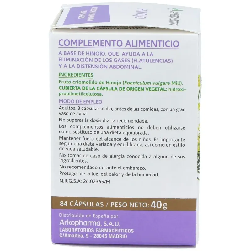 Hinojo 84arkocapsulas. bio 2 | Farmacia Barata