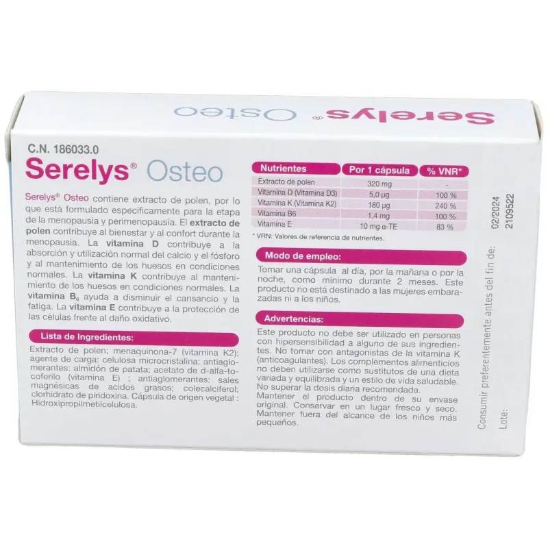 Serelys osteo 30cap. | Farmacia Barata