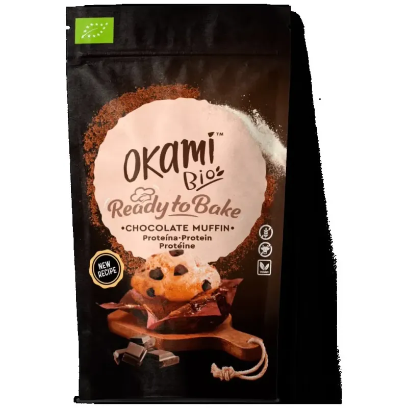Okami bio muffin de proteina guisante choco bio vegan 161g | Farmacia Barata