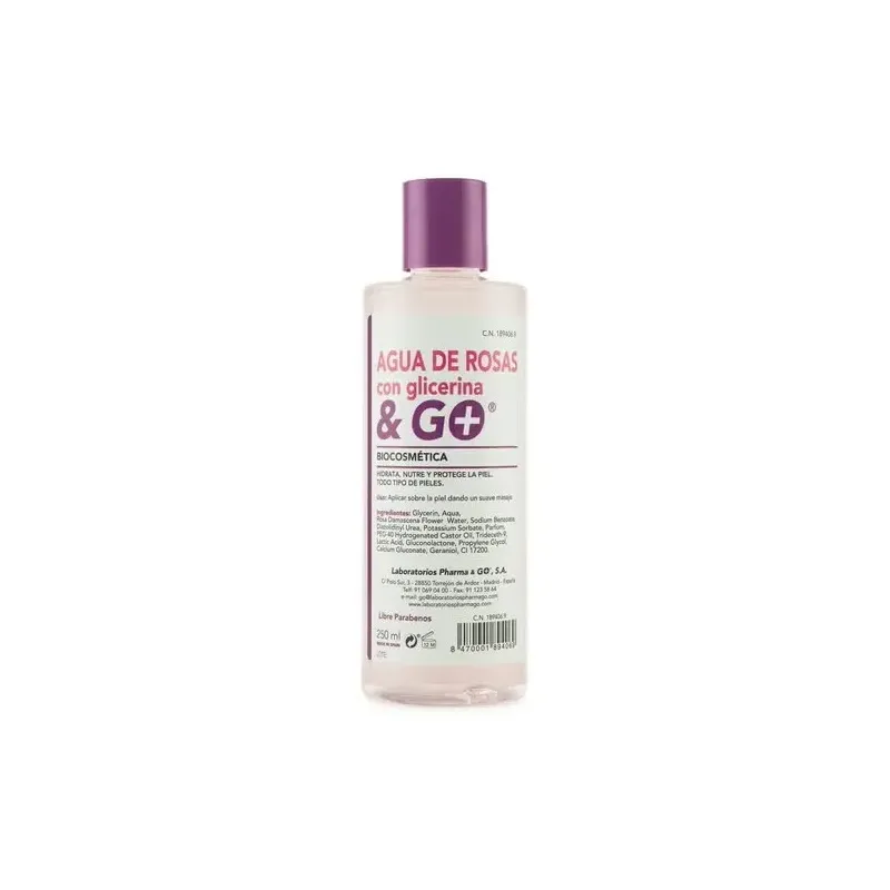 Y go agua rosas + glicerina 250ml | Farmacia Barata