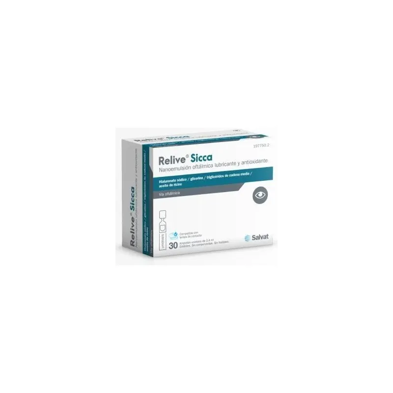Relive sicca 30 ampollas monodosis | Farmacia Barata
