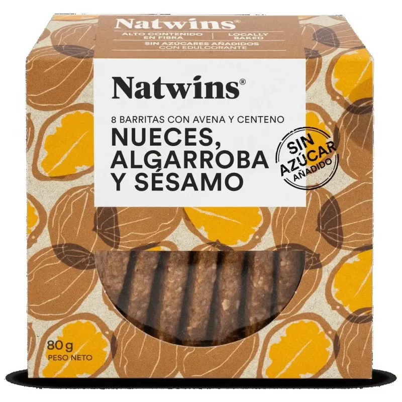 Natwins barritas de nueces y algarroba bio 80g | Farmacia Barata Natwins barritas de nueces y algarroba bio 80g | Farmacia Barata