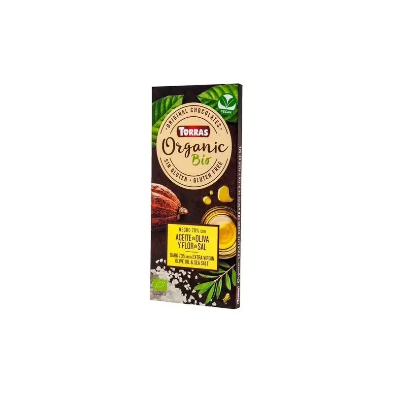 Chocolate negro 70% con aceite oliva 100g bio sg | Farmacia Barata