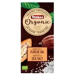 Chocolate negro 70% con flor de sal 100g bio sg
