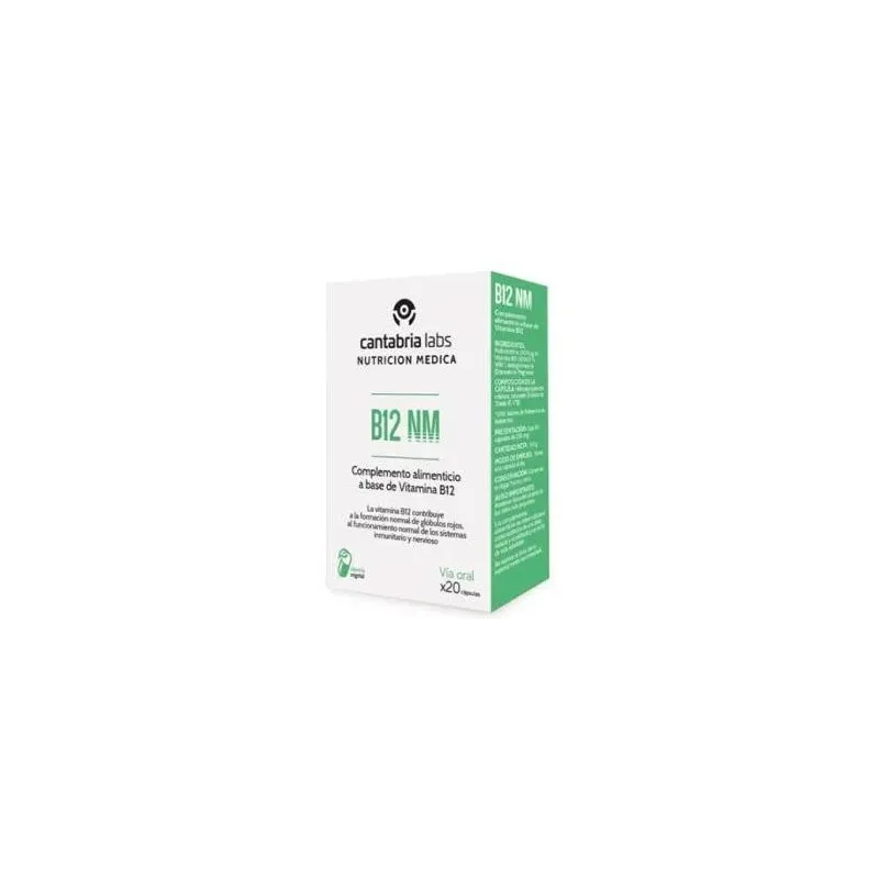 B12 nm 100mcg. 20cap. | Farmacia Barata