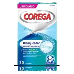 Corega® blanqueador 30 tabletas efervescentes
